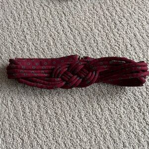 Elegant Burgundy Braided Belt